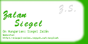 zalan siegel business card